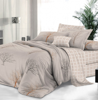 Комплект постельного белья 2-спальный, сатин "Престиж", с Европростыней (Магия осени)
